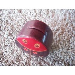 Vintage Spaarpot lieveheersbeestje