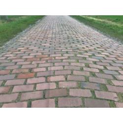 Ca.300m2 Oude gebakken klinkers, Keiformaat Rood-Bruin V19