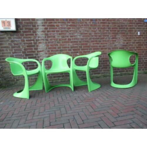 Casala stoel groen kunststof retro vintage space age design