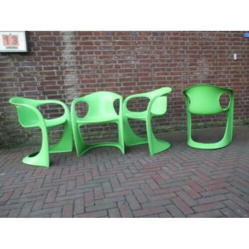 Casala stoel groen kunststof retro vintage space age design