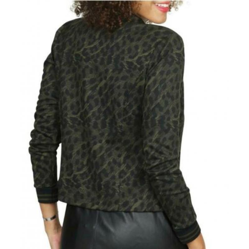 Nieuw Geisha vest / blazer Groen zwart met rits Maat M