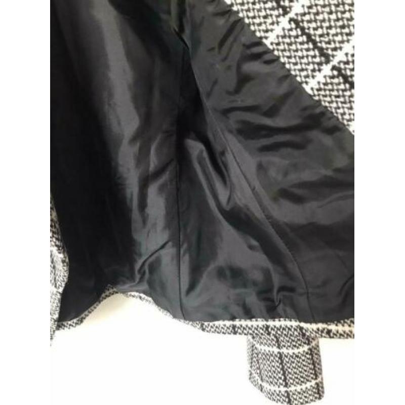 Paris designer wollen blazer zwart wit 36
