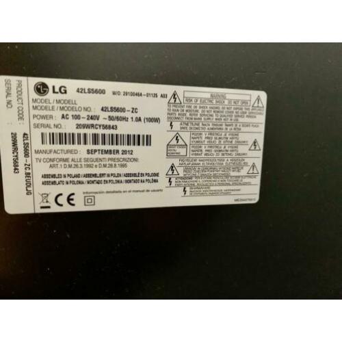 LG LED-tv, 42 inch, uit 2012, in goede conditie
