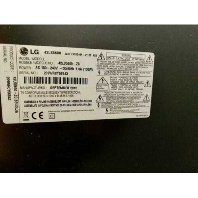 LG LED-tv, 42 inch, uit 2012, in goede conditie