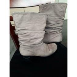 Taupe leren gabor laarsjes 38