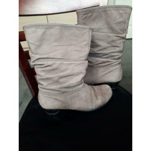 Taupe leren gabor laarsjes 38