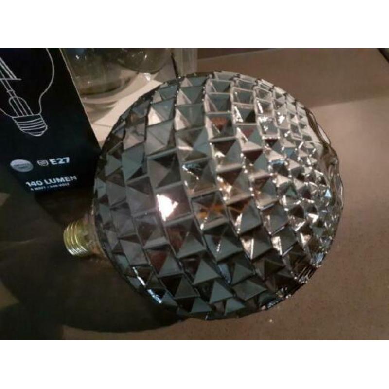 2 decoratieve xxl lampen smoke grey.