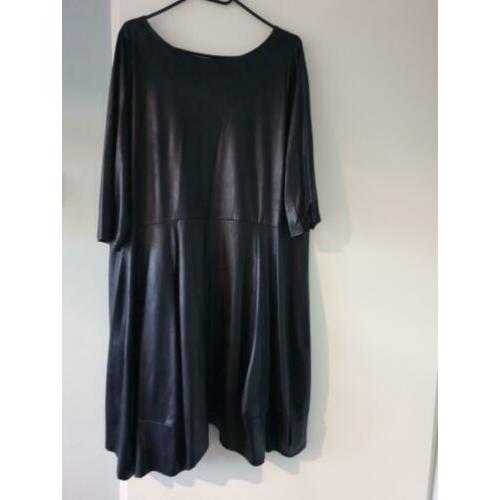 Stoere magna jurk/tuniek lederlook