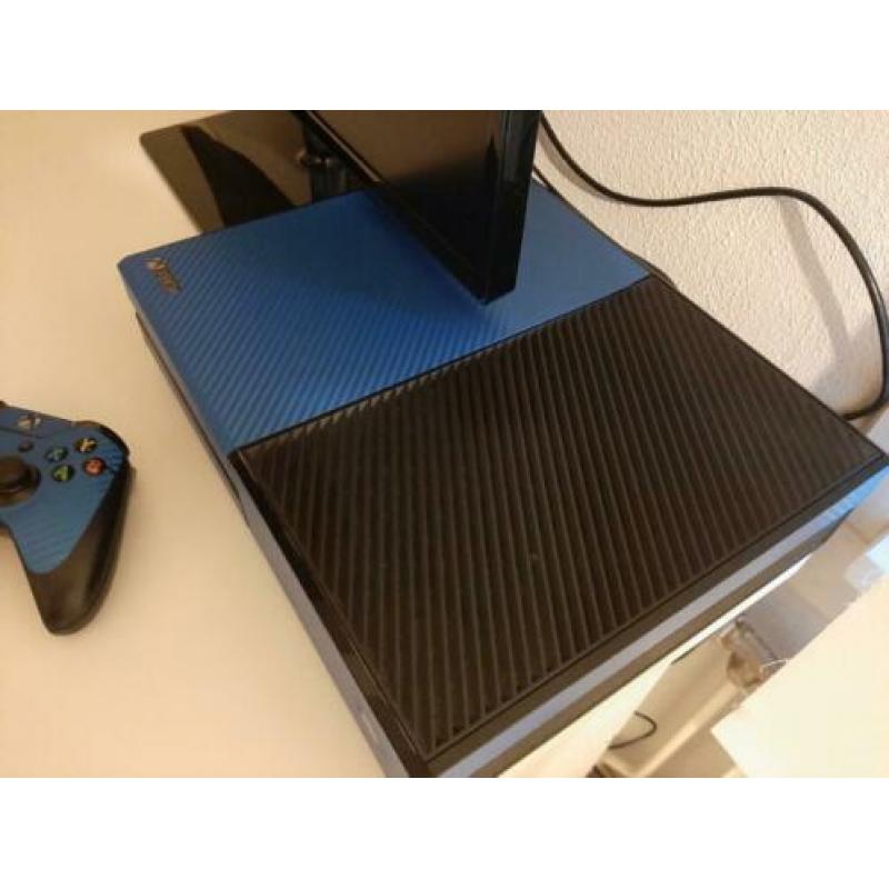 ZGAN Xbox one 500GB zwart / blauwe wrap
