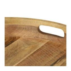bijzettafel mangohout en staal nieuw