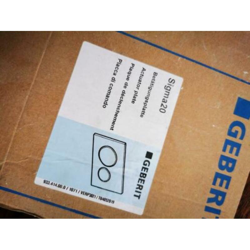 sigma 20 geberit bedieningspaneel toilet grijs zilver