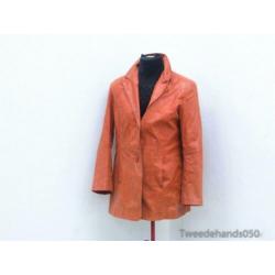Joy rood lederen dames jasje 86777