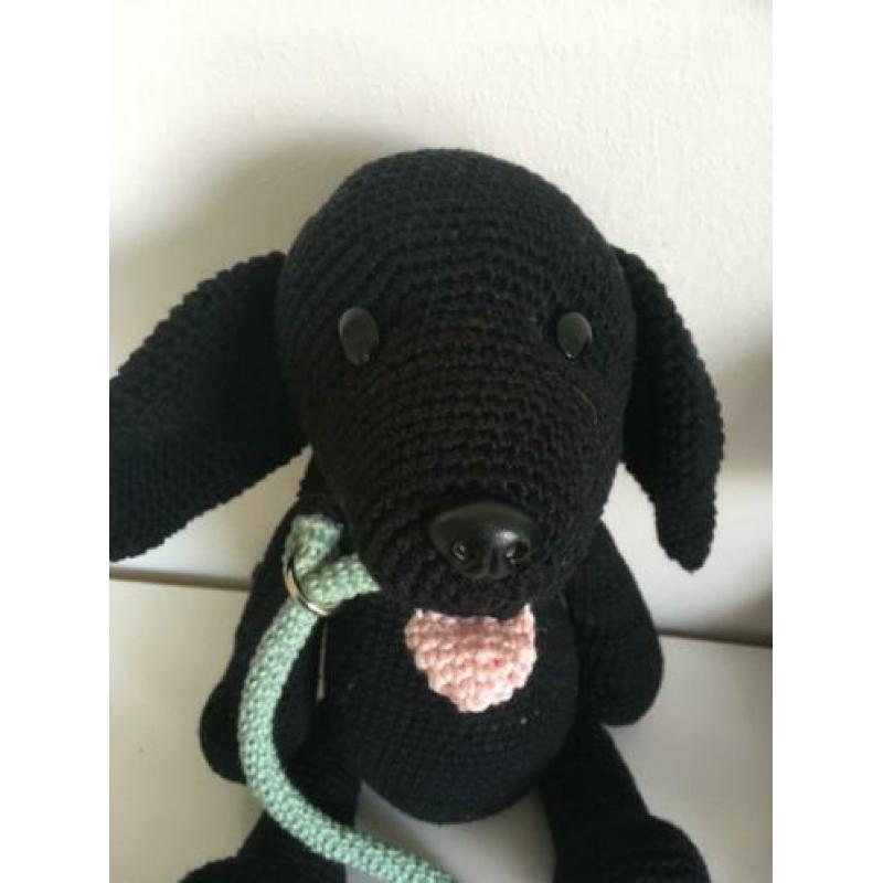 Gehaakte Hond Labrador Zwart