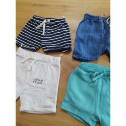 Pakket korte broeken 86 jongen Zara H&M C&A