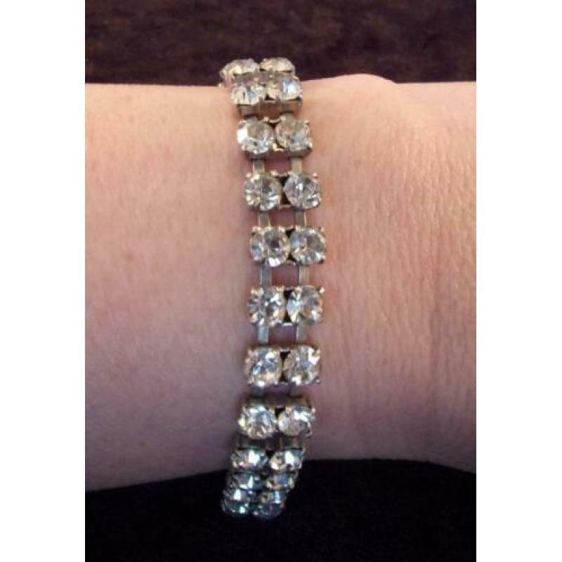 Art Deco armband met strass stenen
