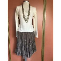 Civit zijde/wol trui pullover room wit mt4 38/40 Nieuw????