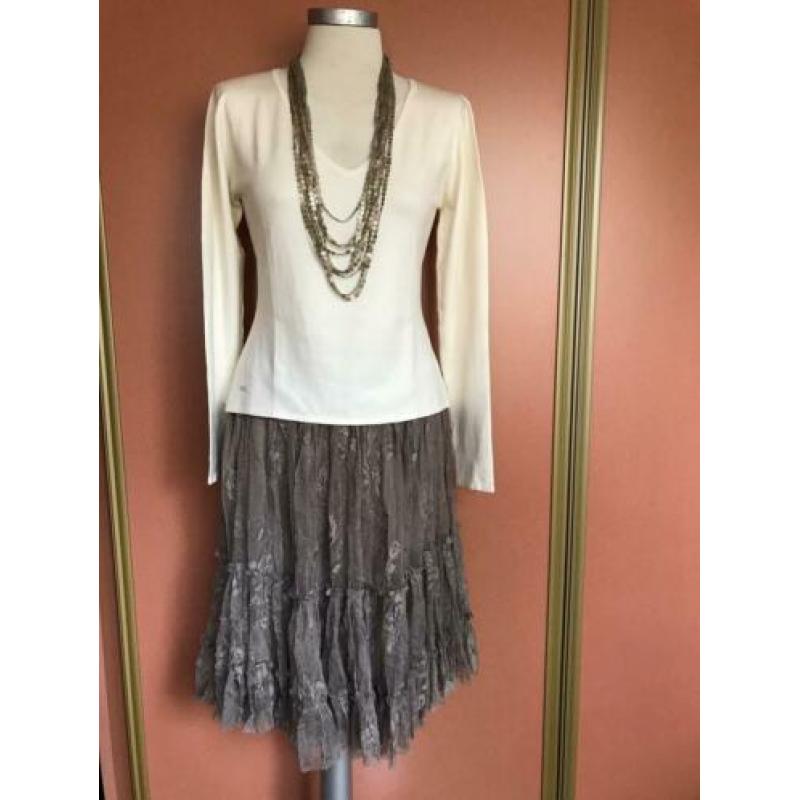 Civit zijde/wol trui pullover room wit mt4 38/40 Nieuw????