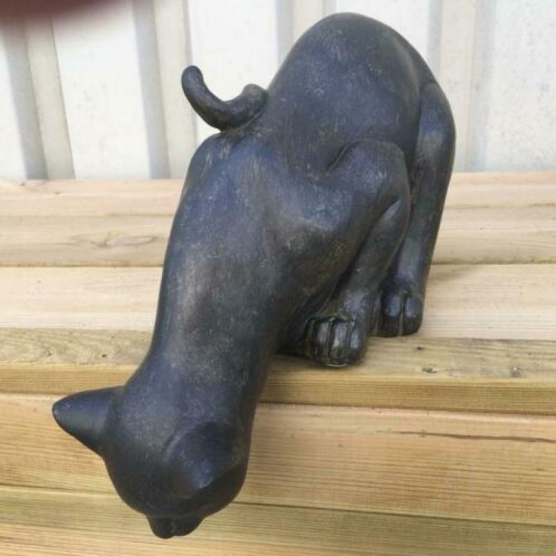 Beeld Sculptuur Ondeugende Kat Nieuw