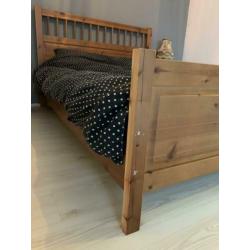 IKEA Bed Hemnes 140 x 200 €35 incl matras+topper zsm ophalen
