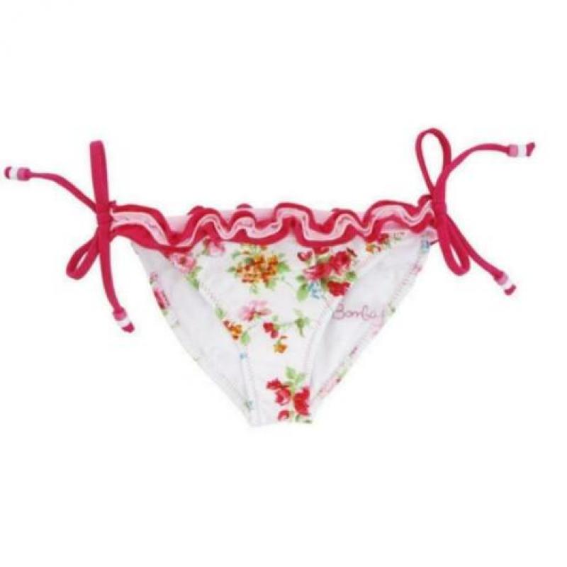 ZGAN Bomba Roze Witte Bikini Topje Broekje Mt 104 -110
