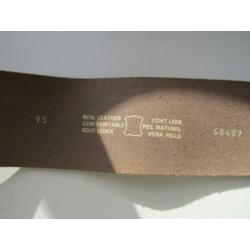 F171 PIET ZOOMERS mt 95 nieuw label riem beige ecru leer