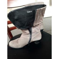 Taupe leren gabor laarsjes 38