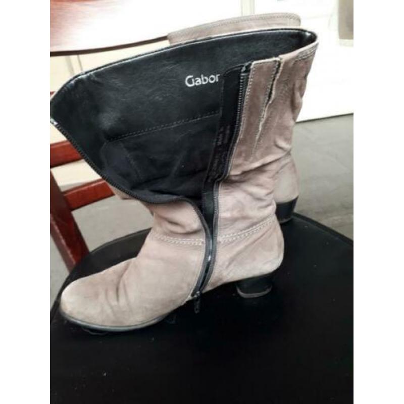 Taupe leren gabor laarsjes 38