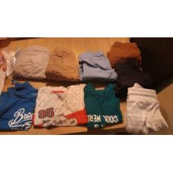 9x nieuw jongens kleding maat 98 (6x korte broek, 2x hemd)