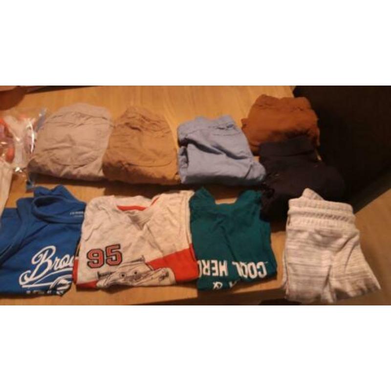 9x nieuw jongens kleding maat 98 (6x korte broek, 2x hemd)
