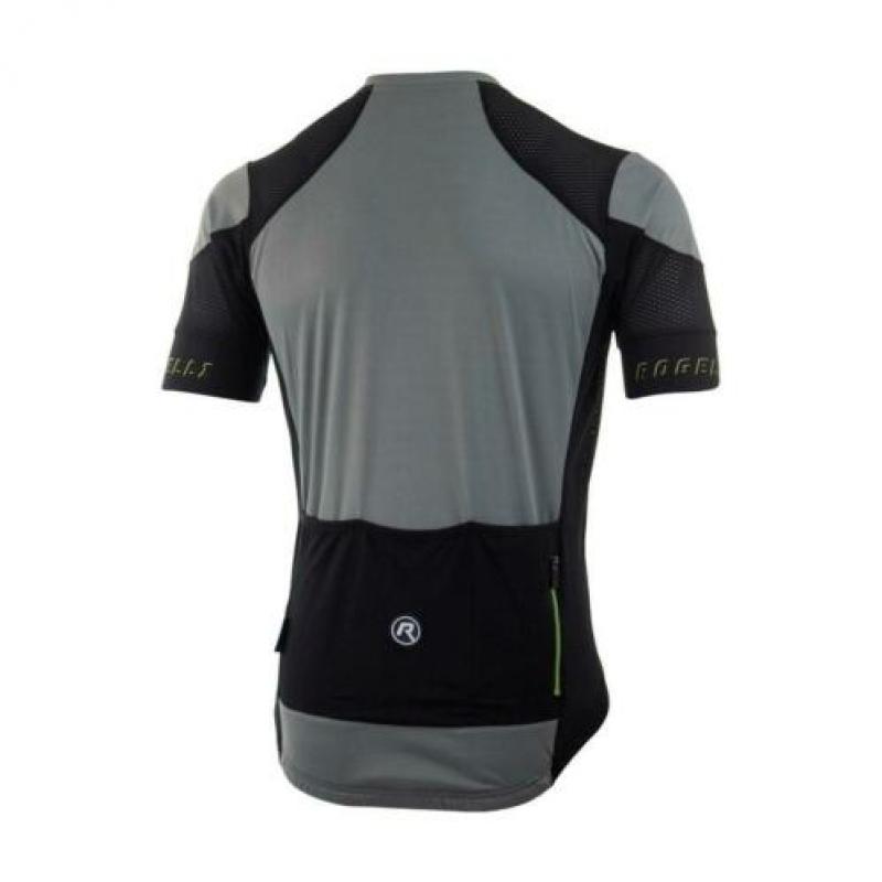 Fietsshirt Rogelli Rice grijs/zwart/fluor race pasvorm