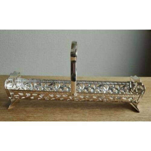 Leuk Bonbon -of Koekjes Hengselmandje - Silverplate
