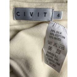 Civit zijde/wol trui pullover room wit mt4 38/40 Nieuw????