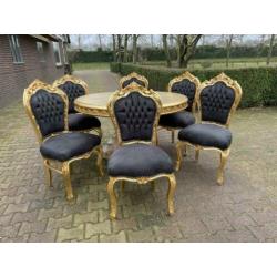 Complete Barok Eetkamer/Eettafel/Eetstoelen EN NOG VEEL MEER
