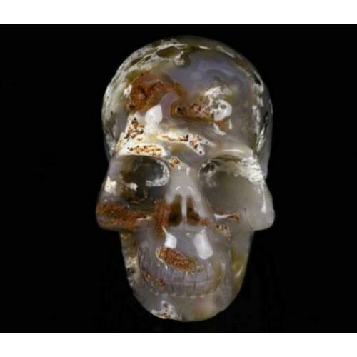Agaat Schedel Hoofd Quartz Kwarts Reiki 1.5 KG Geode