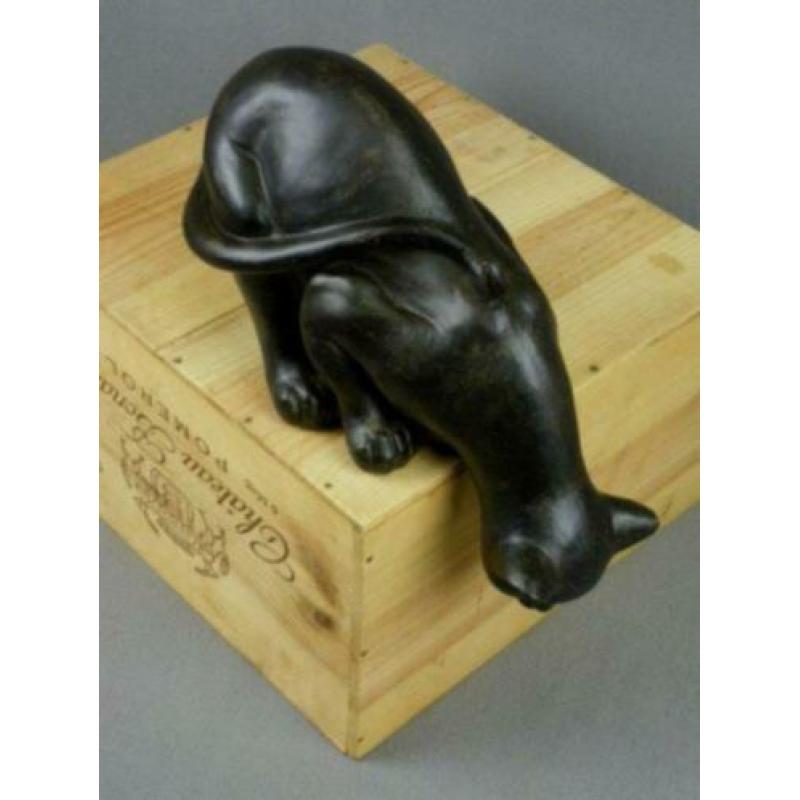 Beeld Sculptuur Ondeugende Kat Nieuw
