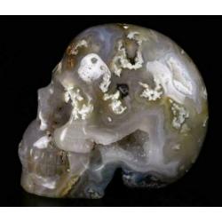 Agaat Schedel Hoofd Quartz Kwarts Reiki 1.5 KG Geode