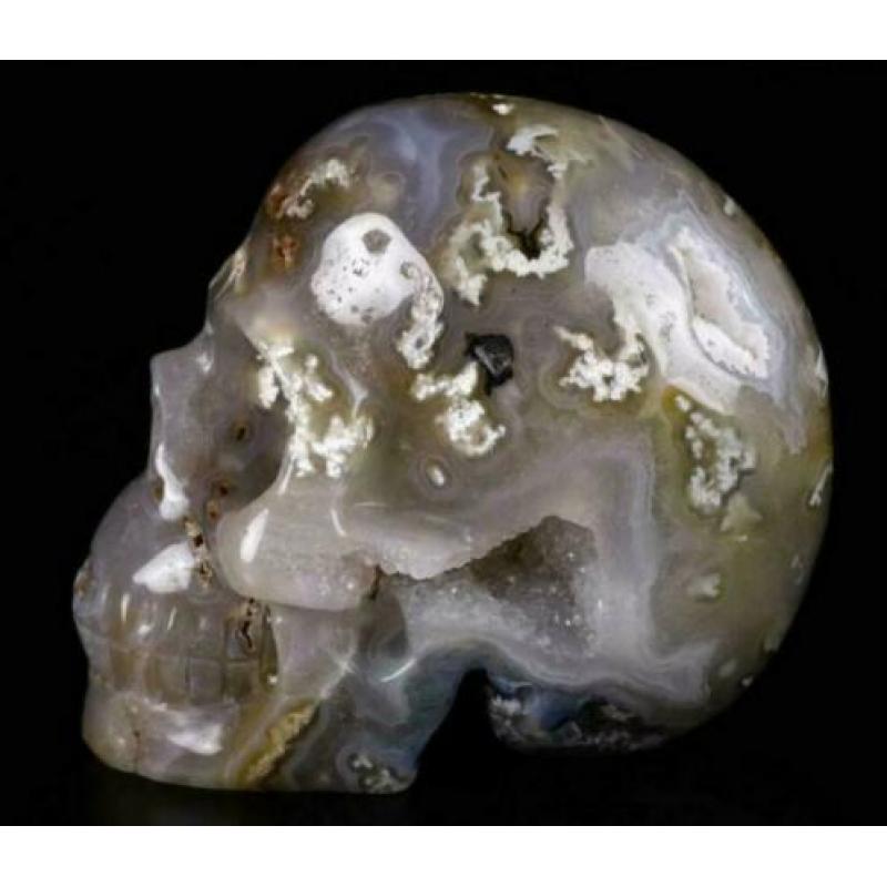 Agaat Schedel Hoofd Quartz Kwarts Reiki 1.5 KG Geode