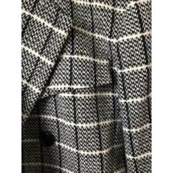Paris designer wollen blazer zwart wit 36