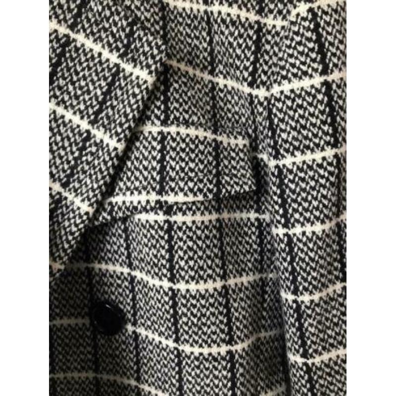 Paris designer wollen blazer zwart wit 36