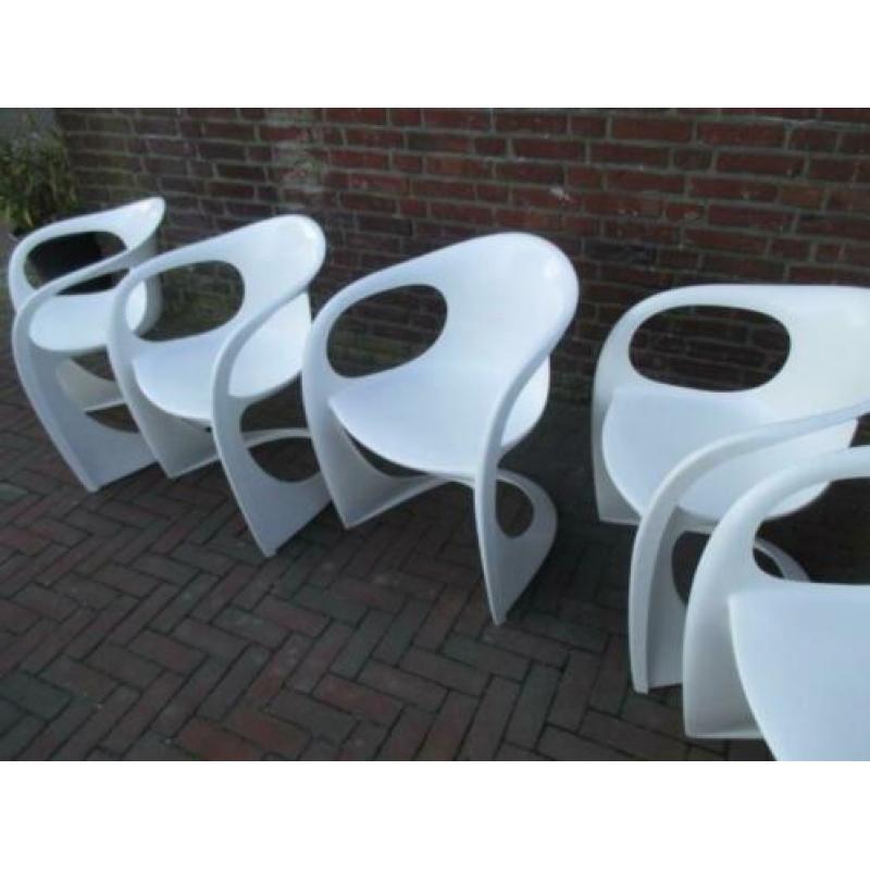 Casala stoel groen kunststof retro vintage space age design