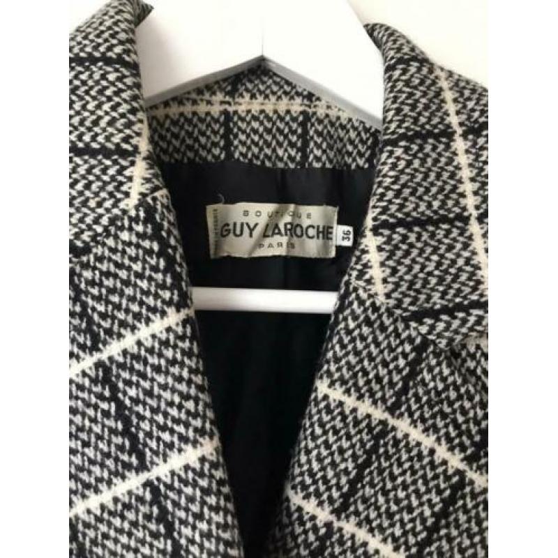 Paris designer wollen blazer zwart wit 36