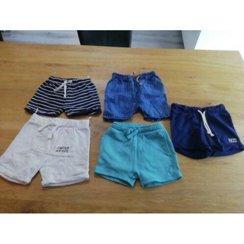 Pakket korte broeken 86 jongen Zara H&M C&A