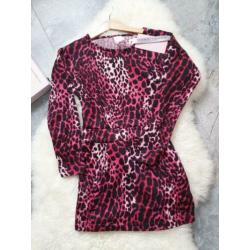 Maat 128/134 NIEUWE Meisjes Jurk Panterprint ZERO JEANS