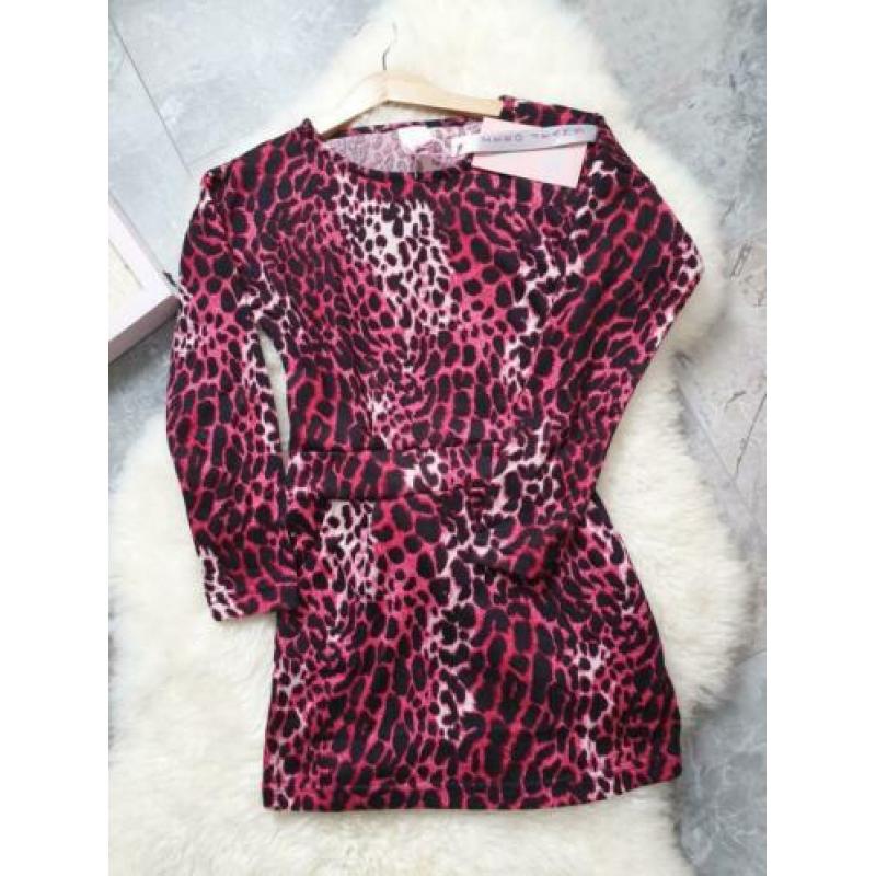 Maat 128/134 NIEUWE Meisjes Jurk Panterprint ZERO JEANS