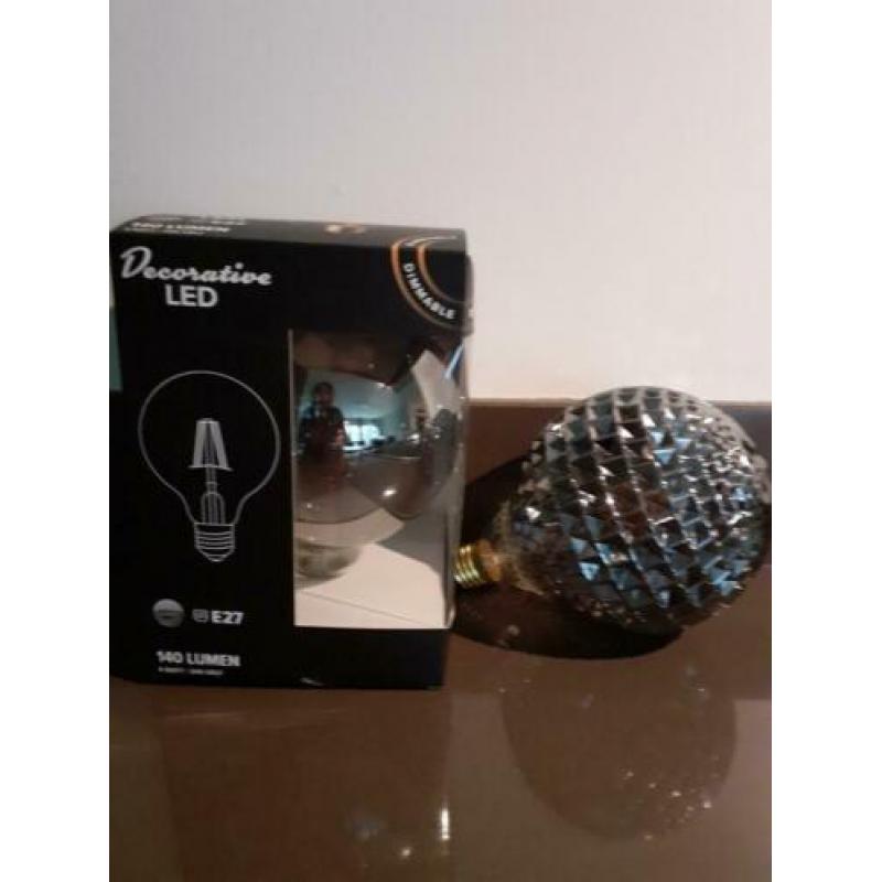 2 decoratieve xxl lampen smoke grey.