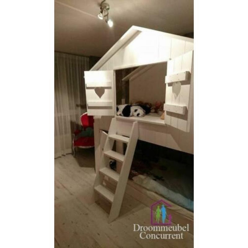 GRATIS MONTAGE! Bedhuisje Boomhut bed Steigerhout Superstar