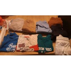 9x nieuw jongens kleding maat 98 (6x korte broek, 2x hemd)