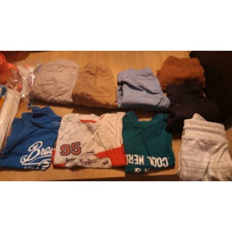 9x nieuw jongens kleding maat 98 (6x korte broek, 2x hemd)