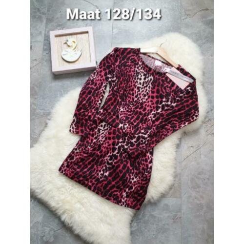 Maat 128/134 NIEUWE Meisjes Jurk Panterprint ZERO JEANS