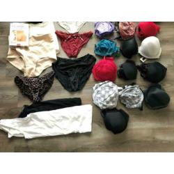 30 stuks lingerie (o.a. bh's, strings en slipdresses)